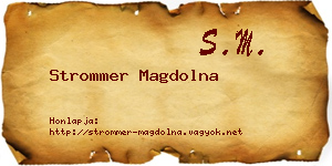 Strommer Magdolna névjegykártya